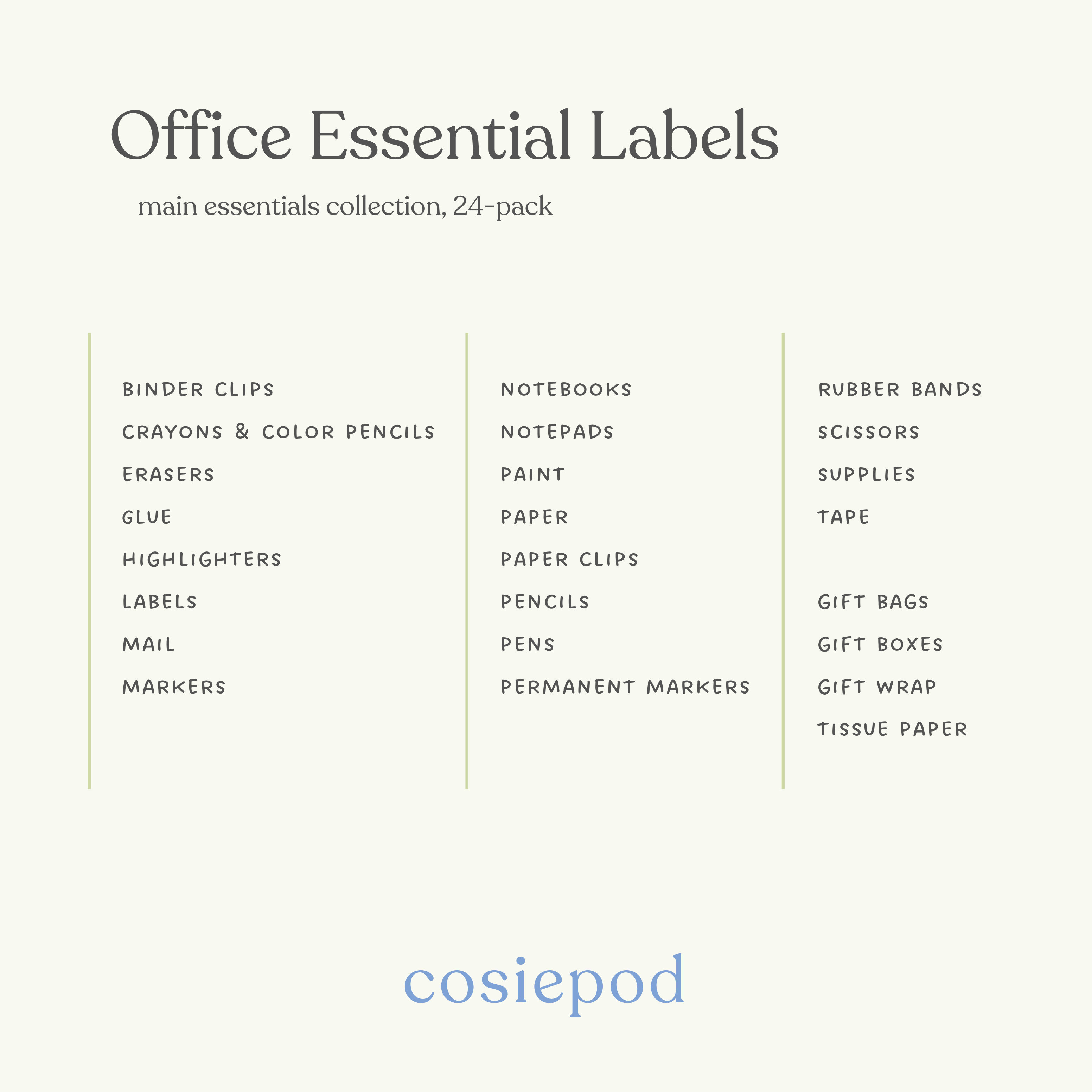 Office: Essential Labels