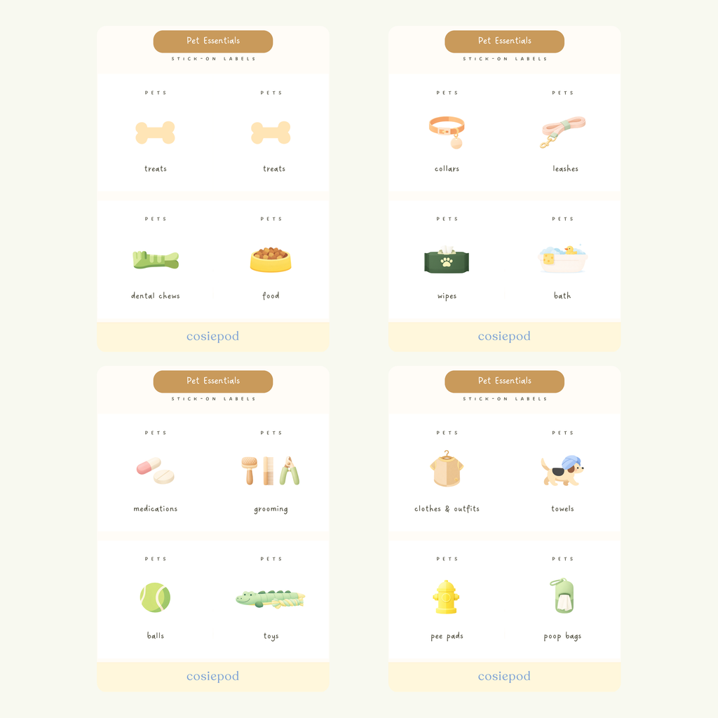 Pet Essentials Sticker Labels