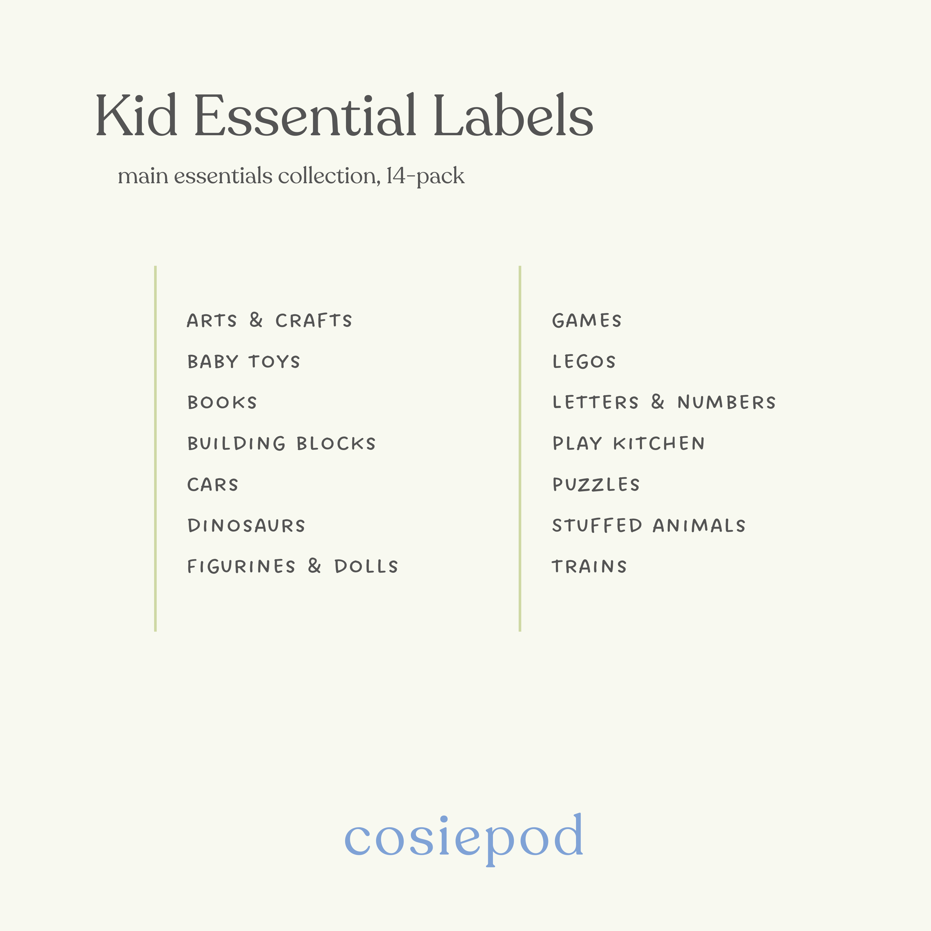Kids: Essential Labels