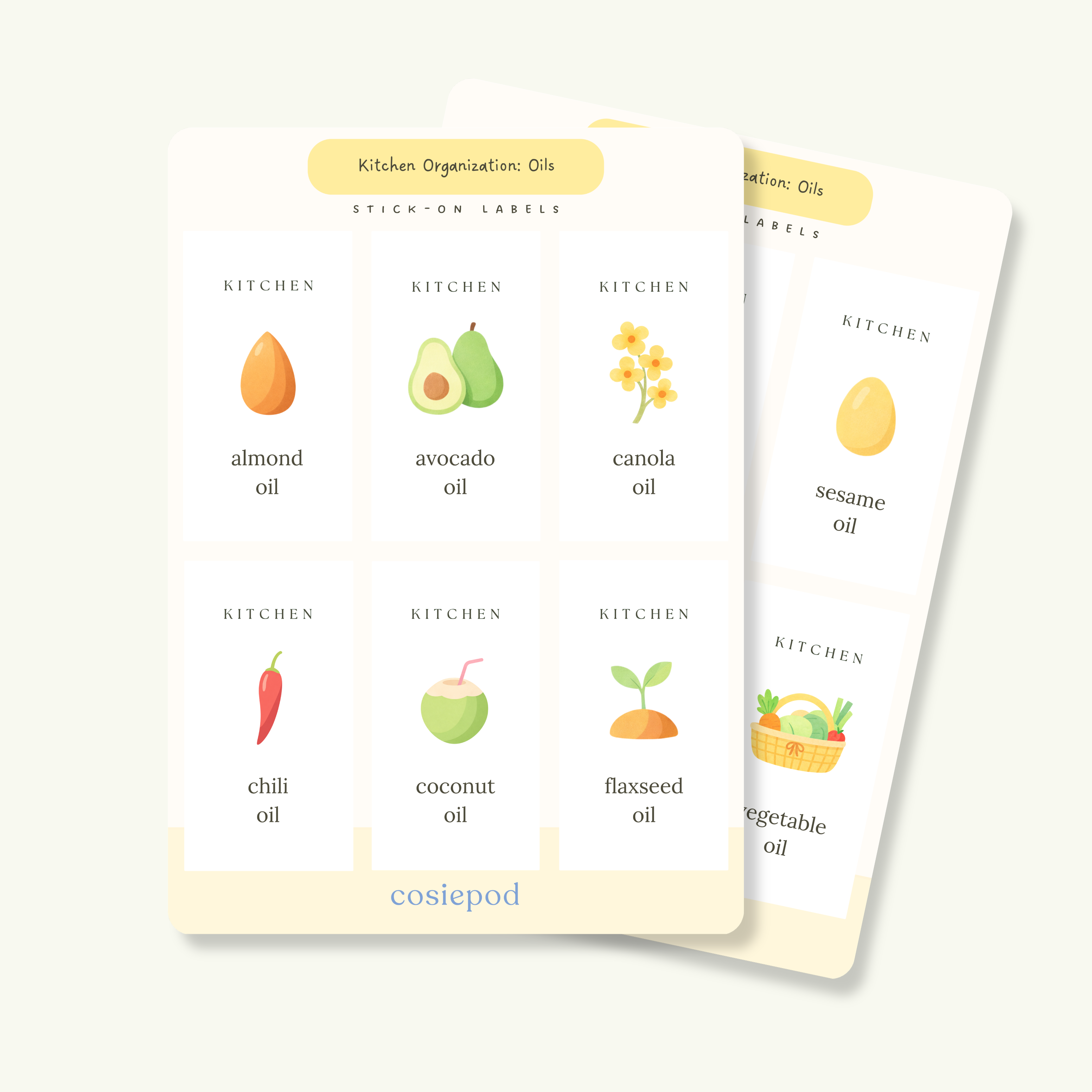 Kitchen: Oil Labels
